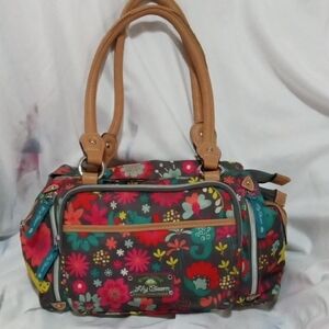 Lily Bloom Red and Pink Baby Bag with Floral Design